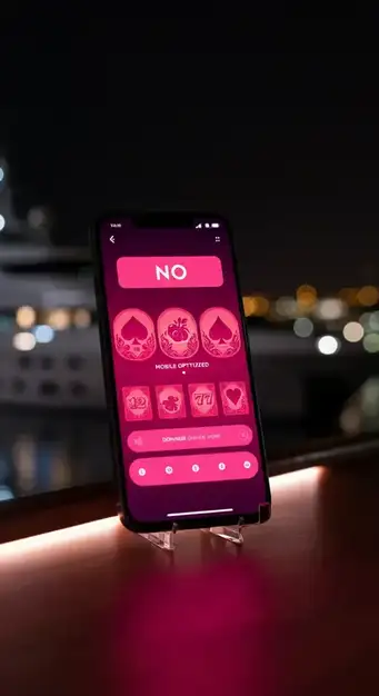 Casino Gizbo mobile App-Icons auf einem modernen Smartphone-Bildschirm, die beliebte Slots und Live-Casino-Spiele anzeigen